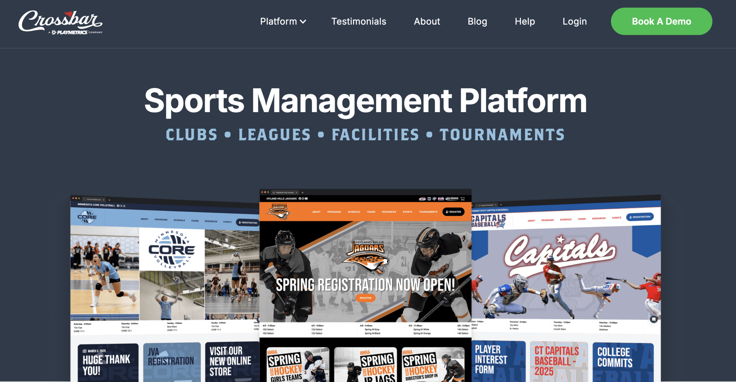 Crossbar hockey management software